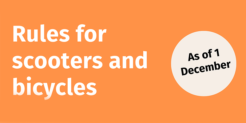 Two folded scooters and bicycles per train or tram